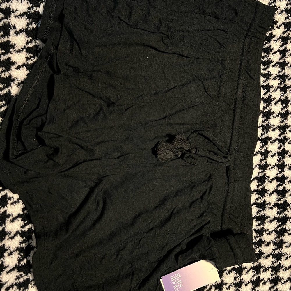 Stars Above High Waist Black Shorts
